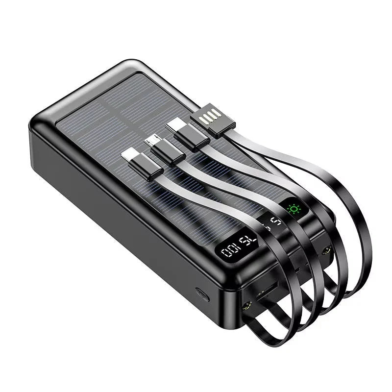 solar power bank with cables